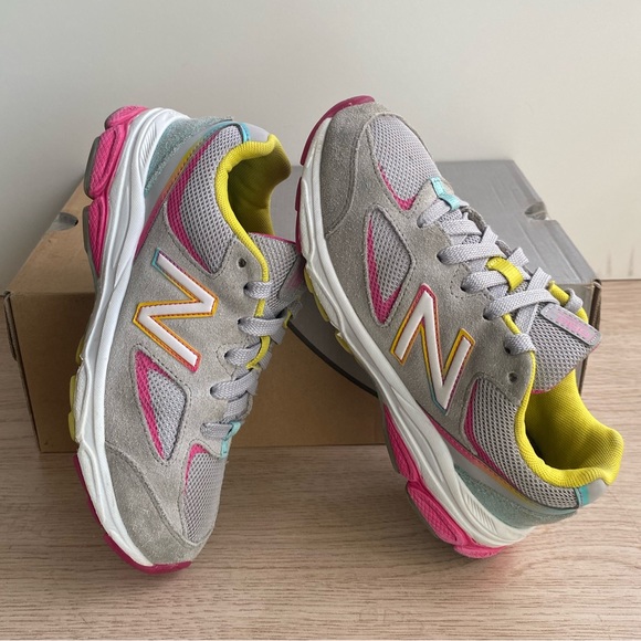 New Balance 888 v2 Grey/Pink Kids Sneakers - SZ 3 Y - Picture 13 of 15